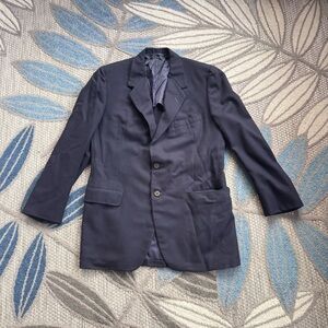 Oxxford Clothes Neiman Marcus‎ Honeycomb Men’s Navy Wool Blend Blazer Size 41 T